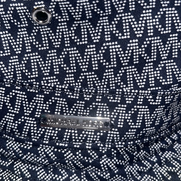 Michael Kors MK Blue Monogram Bucket Hat one size - Picture 2 of 6